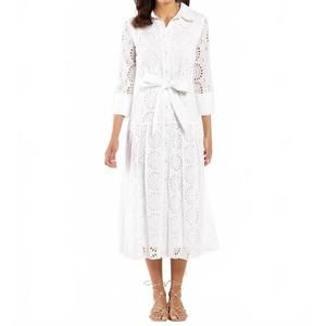 NEW JUDE CONNALLY sutton dress cotton eyelet in white